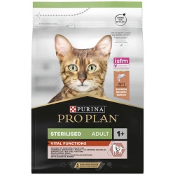 Purina Pro Plan Sterilised Adult Vital Functions Сухой корм с лососем для стерилизованных взрослых кошек 3кг Purina Pro Plan Sterilised Adult Vital Functions Сухой корм с лососем для стерилизованных взрослых кошек 3кг