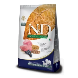 Farmina N&D Low Grain корм для собак средних и крупных пород ягненок голубика низкозерновая, 12 кг Farmina N&D Low Grain корм для собак средних и крупных пород ягненок голубика низкозерновая, 12 кг