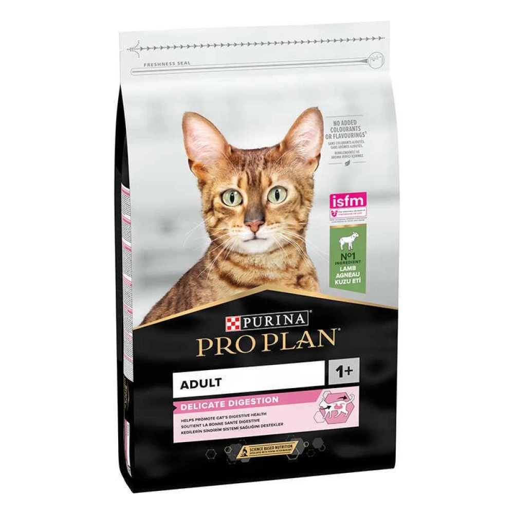 Purina Pro Plan Delicate Adult Lamb Сухой корм с ягненком для кошек с чувствительным пищеварением 10кг