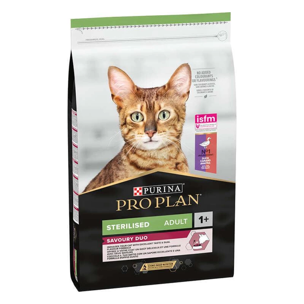 Pro Plan Sterilised Adult Duck with Liver Сухой корм с уткой и печенью для стерилизованных кошек 10кг