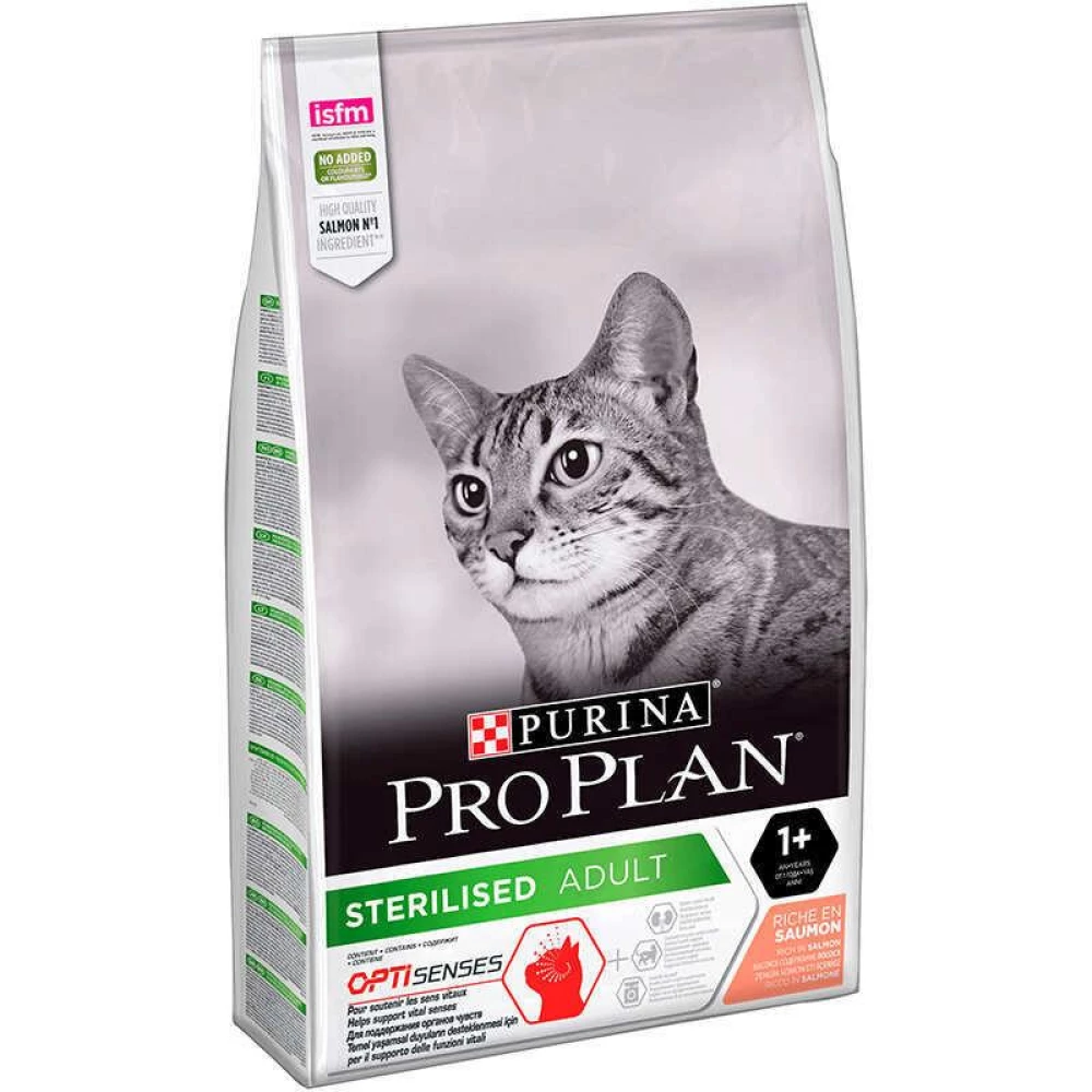 Purina Pro Plan Sterilised Adult Vital Functions Сухой корм с лососем для стерилизованных взрослых кошек 10кг