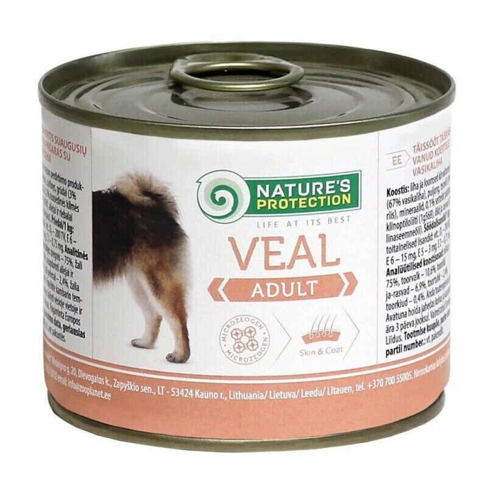 Nature“s Protection Adult Veal Влажный корм для взрослых собак всех пород с телятиной 200г