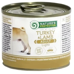 Nature“s Protection Adult Light Turkey&Lamb Влажный корм для взрослых собак склонных к полноте, индейка 200г Nature“s Protection Adult Light Turkey&Lamb Влажный корм для взрослых собак склонных к полноте, индейка 200г