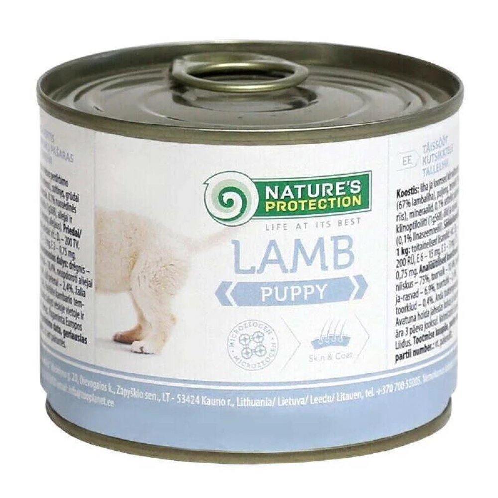 Nature“s Protection Puppy Lamb Влажный корм для щенков всех пород с ягненком 200г