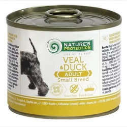Nature“s Protection Adult small breed Veal & Duck Влажный корм для взрослых собак малых пород, телятина 200г Nature“s Protection Adult small breed Veal & Duck Влажный корм для взрослых собак малых пород, телятина 200г