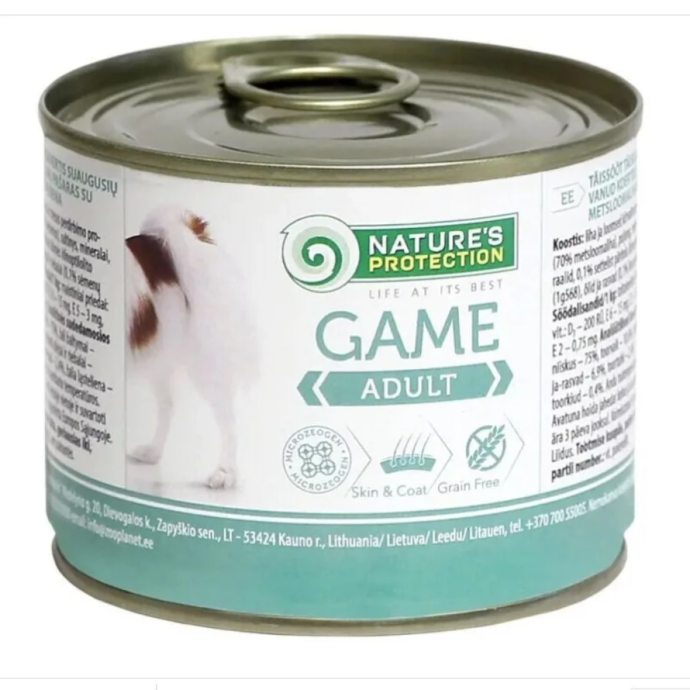 Nature“s Protection Adult Game Влажный корм для взрослых собак всех пород с дичью 200г
