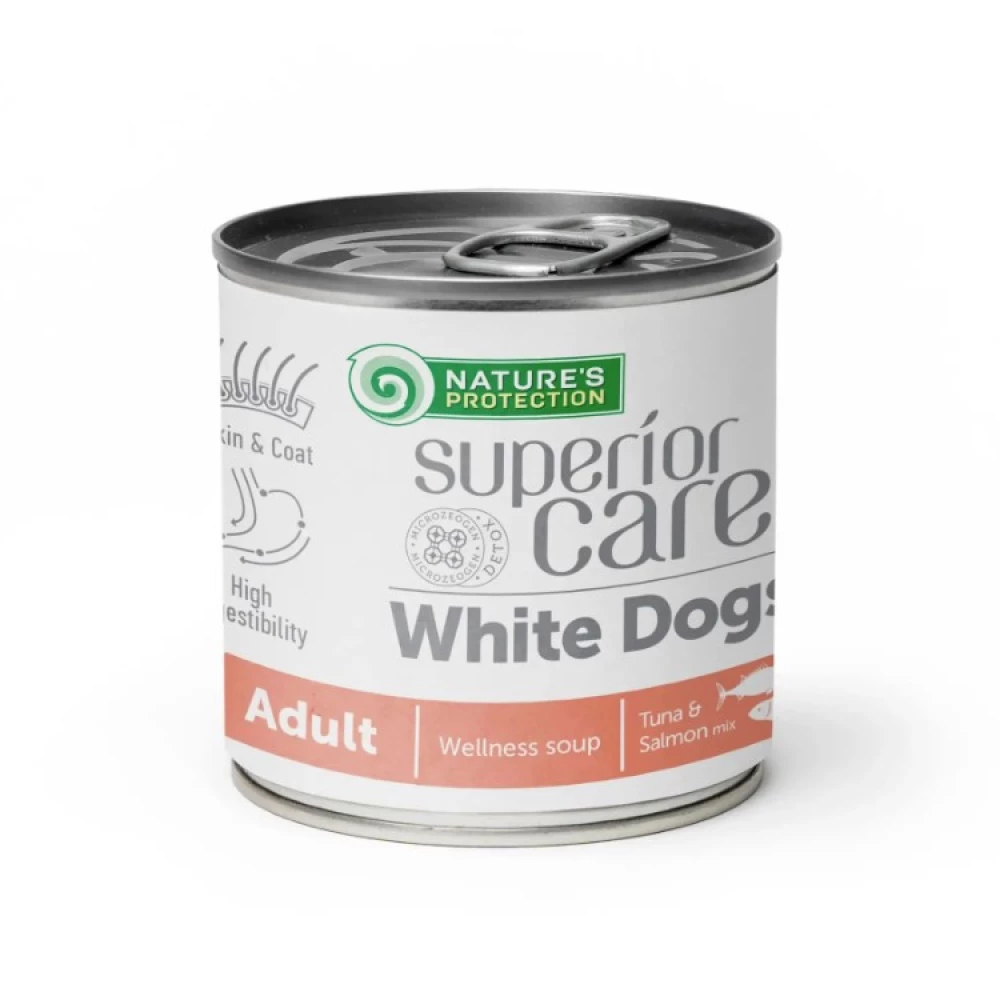 Nature“s Protection Dogs All Breeds Salmon Суп для собак с белой окраской шерсти с лососем 140мл