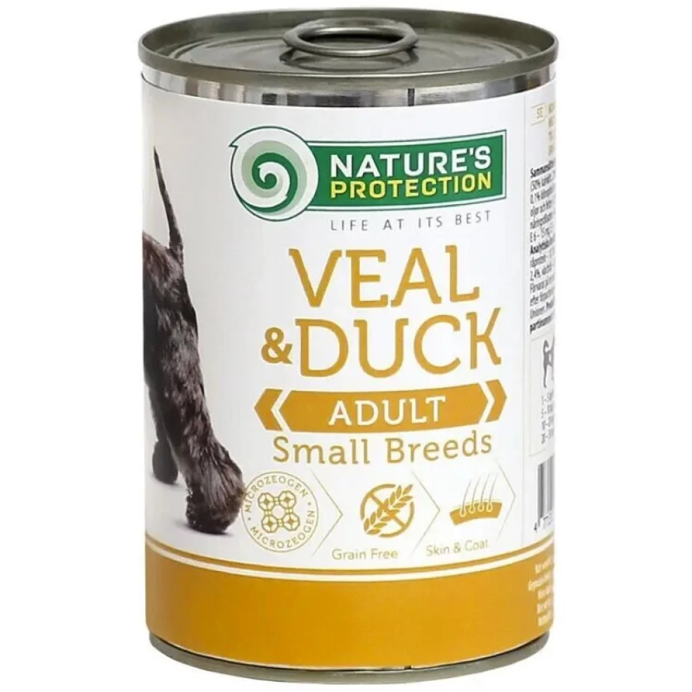 Nature“s Protection Adult small breed Veal & Duck Влажный корм для взрослых собак малых пород, телятина 400г