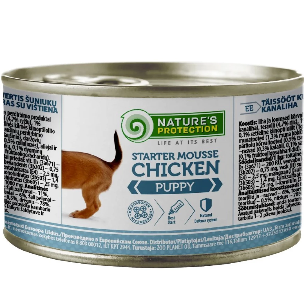 Natures Protection Puppy Starter Mousse Chicken Мусс для щенков 200г