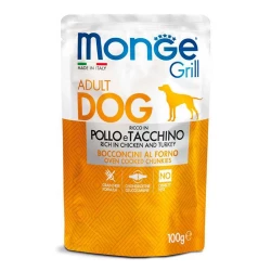 Monge Dog Grill Pollo & Tacchino Консервированный корм с курицей и индейкой для взрослых собак 100г Monge Dog Grill Pollo & Tacchino Консервированный корм с курицей и индейкой для взрослых собак 100г