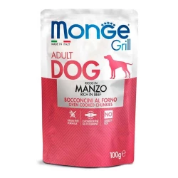 Monge Dog Grill Manzo Консервированный корм с говядиной для взрослых собак 100г Monge Dog Grill Manzo Консервированный корм с говядиной для взрослых собак 100г