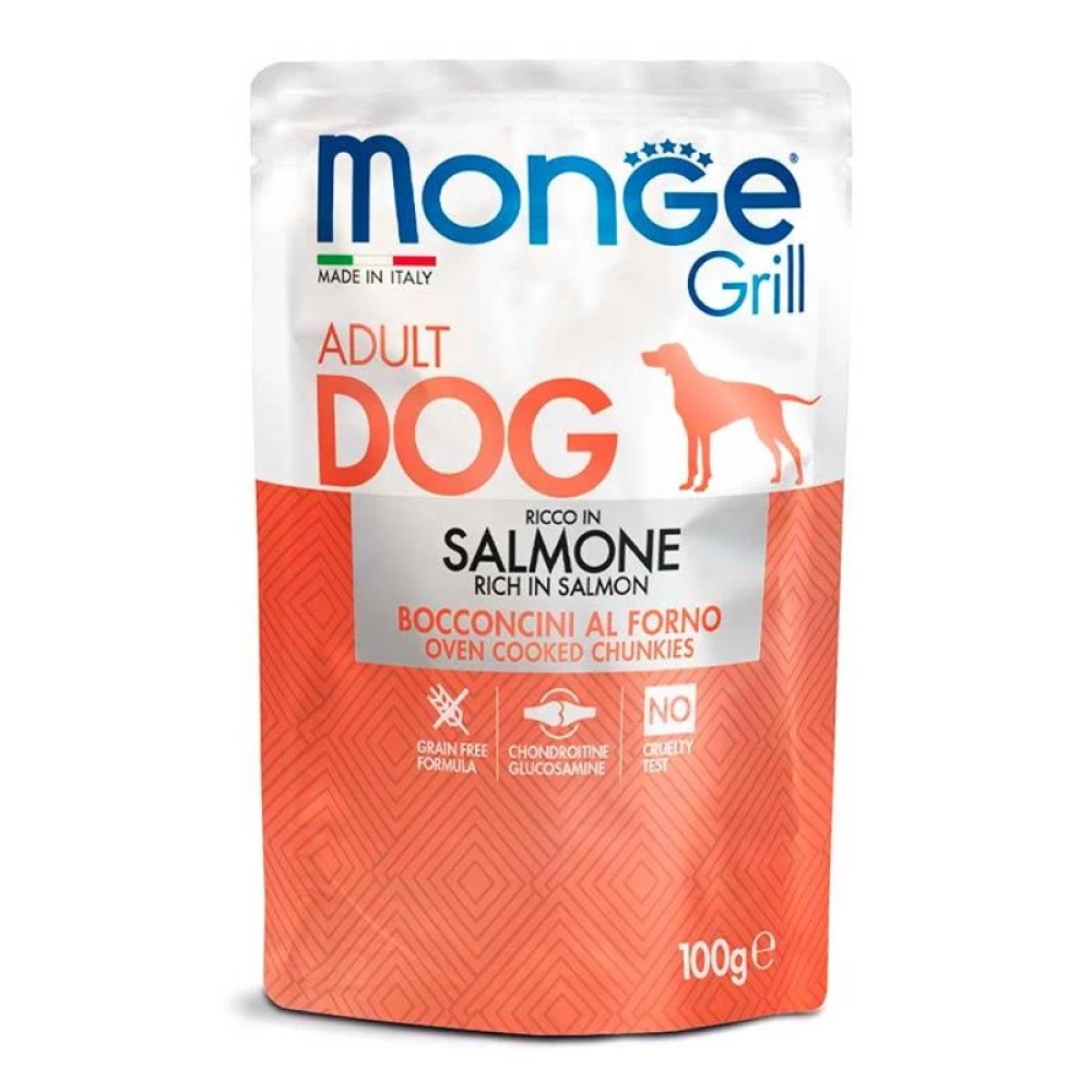 Monge Dog Grill Salmone Консервированный корм с лососем для взрослых собак 100г