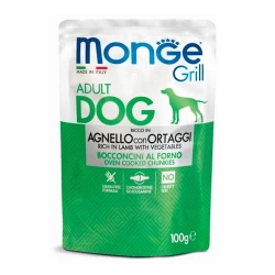 Monge Dog Grill Agnello Ortaggi Консервированный корм с ягненком и овощами для взрослых собак 100г Monge Dog Grill Agnello Ortaggi Консервированный корм с ягненком и овощами для взрослых собак 100г