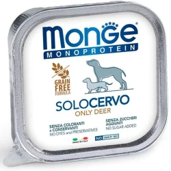 Monge Monoprotein Dog Solo Only Deer Монопротеиновый паштет с олениной для собак 150г Monge Monoprotein Dog Solo Only Deer Монопротеиновый паштет с олениной для собак 150г