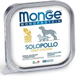 Monge Monoprotein Dog Solo Only Chicken Монопротеиновый паштет с курицей для собак 150г Monge Monoprotein Dog Solo Only Chicken Монопротеиновый паштет с курицей для собак 150г