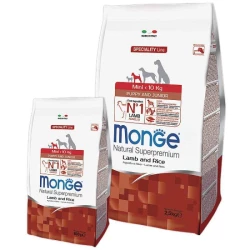 Monge DOG Mini Puppy & Junior Сухой корм с ягненком для щенков и молодых собак мелких пород 800г Monge DOG Mini Puppy & Junior Сухой корм с ягненком для щенков и молодых собак мелких пород 800г