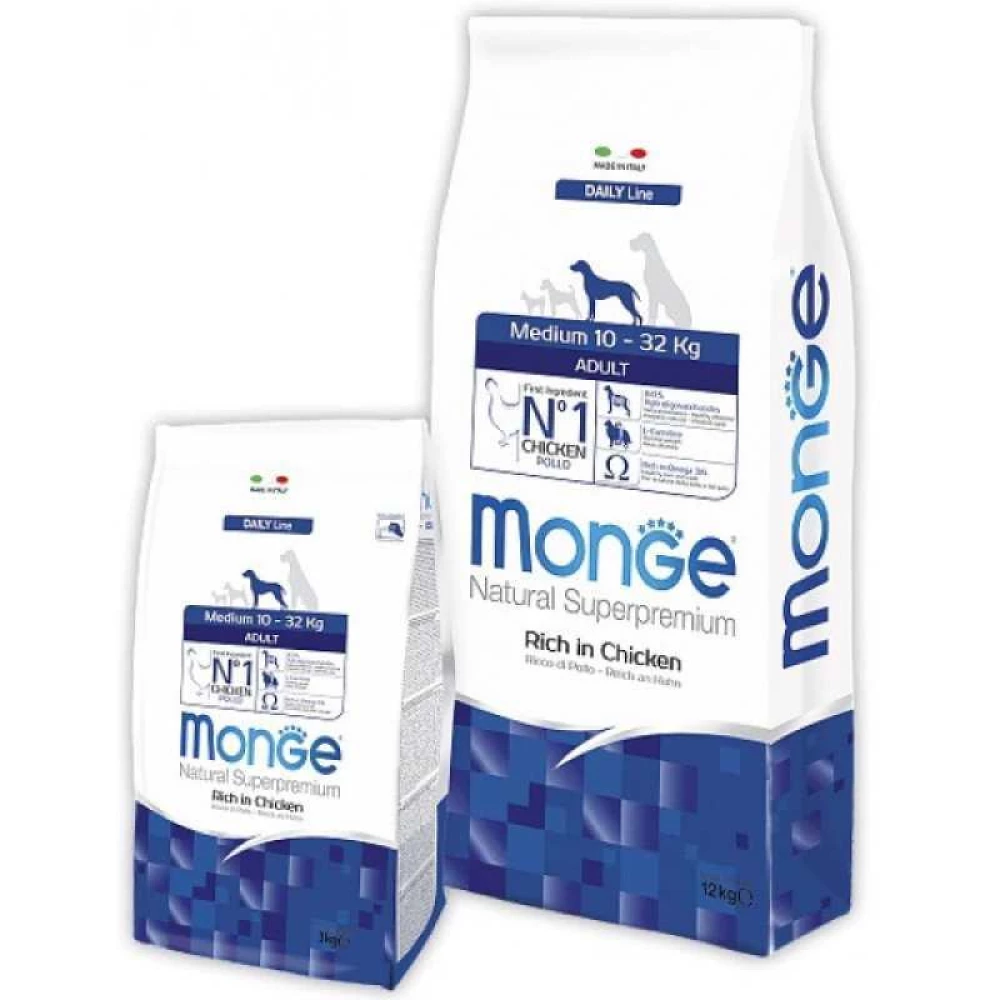 Monge Natural Superpremium Medium Adult Сухой корм с курицей для взрослых собак средних пород 3кг