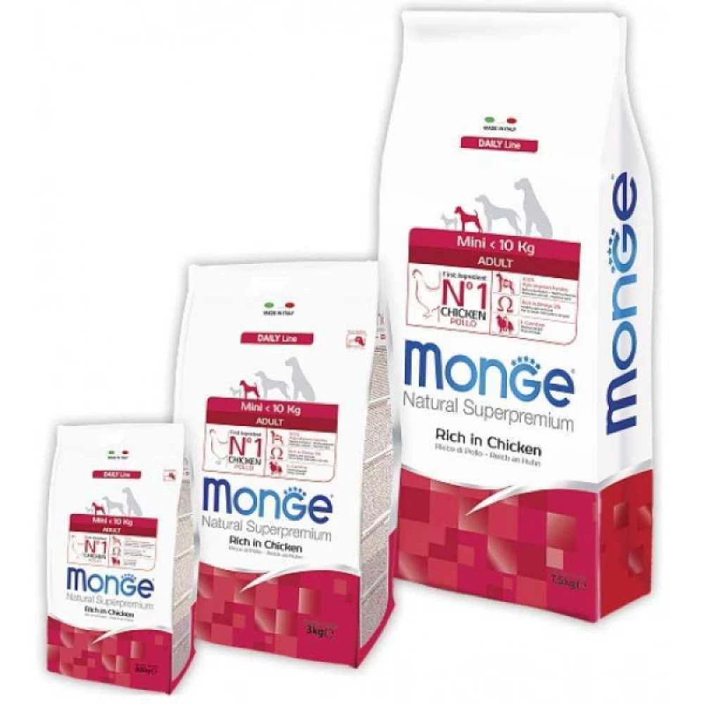 Monge Natural Superpremium Mini Adult Сухой корм с курицей для взрослых собак маленьких пород 3кг