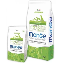 Monge Natural Superpremium All Breeds Adult Rabbit Сухой корм для взрослых собак всех пород с кроликом 2,5кг
