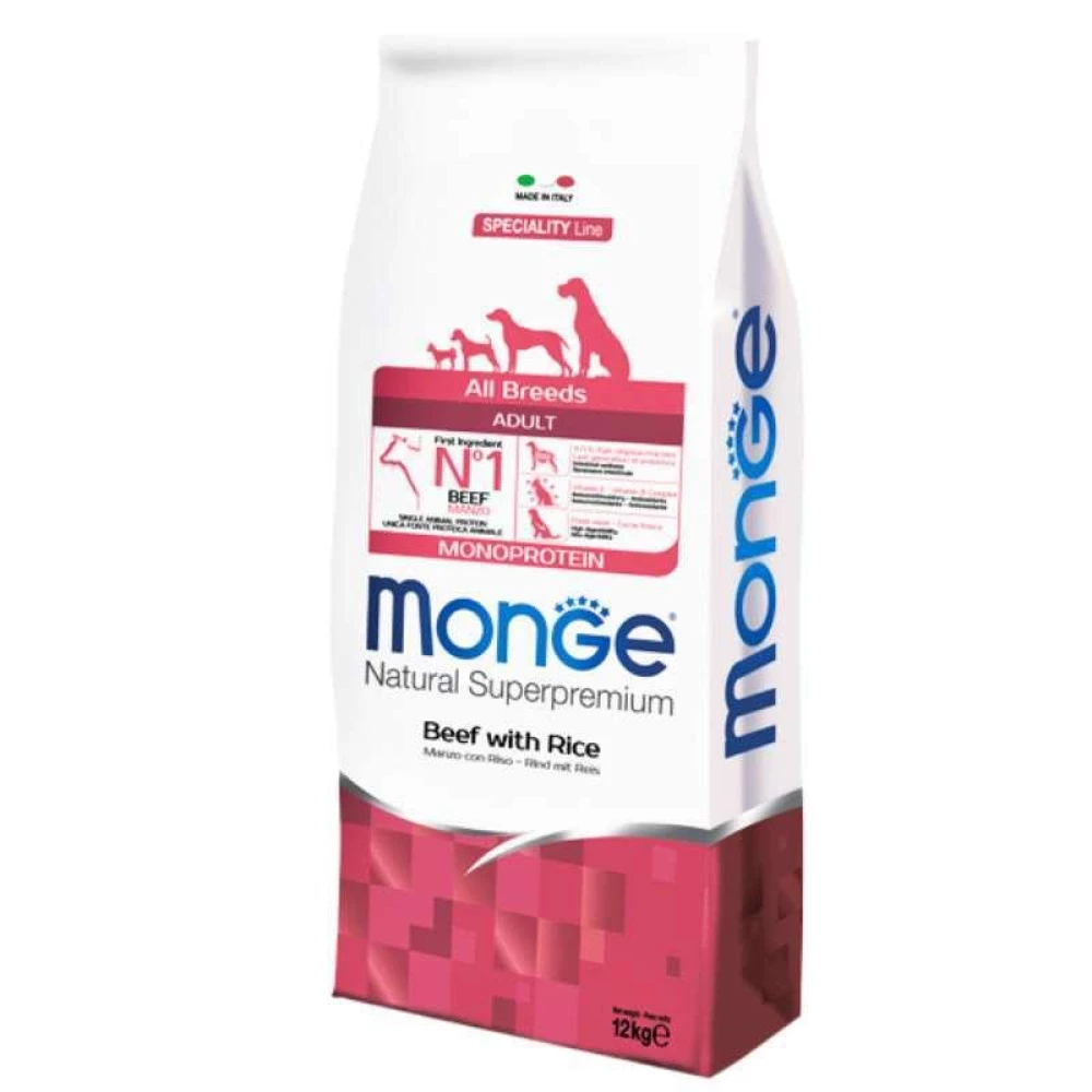 Monge Monoprotein All Breeds Adult Beef Монопротеиновый корм для взрослых собак разных пород, говядина 15кг