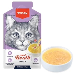 Wanpy Meat Broths Duck беззерновий рідкий суп з качкою для котів, пауч 50г